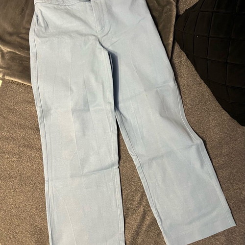 Mango pants turquoise straight leg like new size S