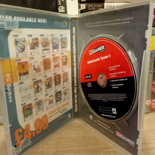 Rollercoaster Tycoon 3 PC simulation game like new by Atari