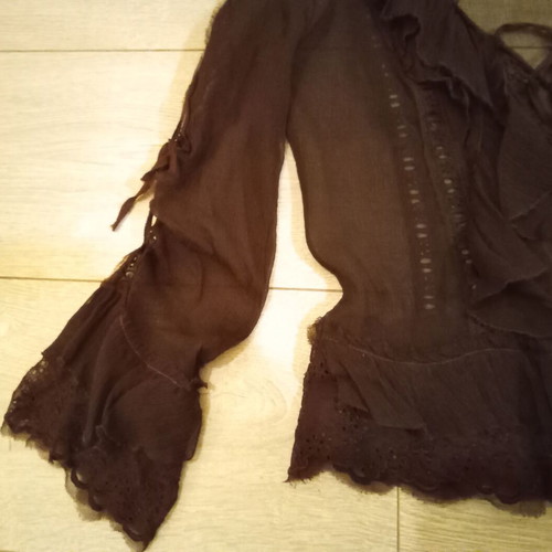 Silk blouse Annarita N brown size M/L like new