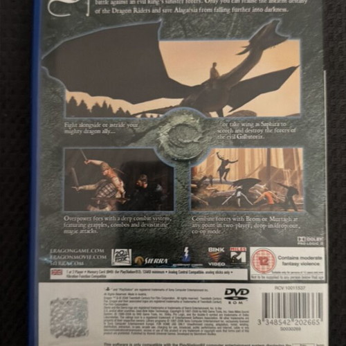 Eragon PS2 game used in excellent condition