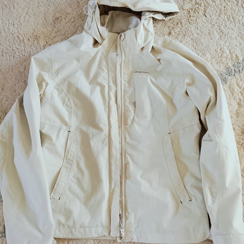 Quechua jacket beige windproof and waterproof large like new