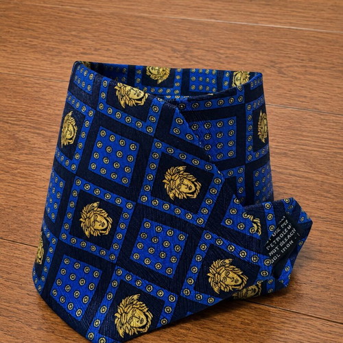 Gianni Versace silk tie like new, blue and gold