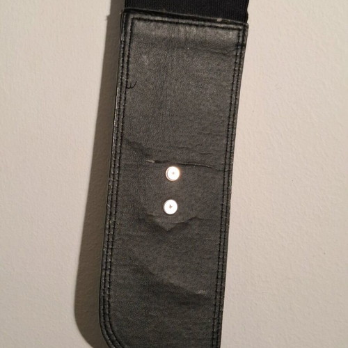 Black wide belt used with elastic and rhinestones adjustable