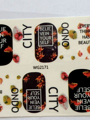 Αυτοκόλλητα Νυχιών Νερού Σετ 4 τεμ. Full nail WG2173, WG2179, WG2171, WG2174 καινούργια