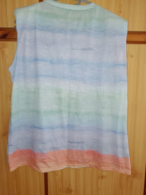Blouse with shoulder pads like new, summer colors