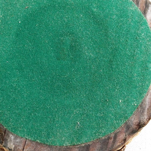 Handmade wooden cigar ashtray used, vintage