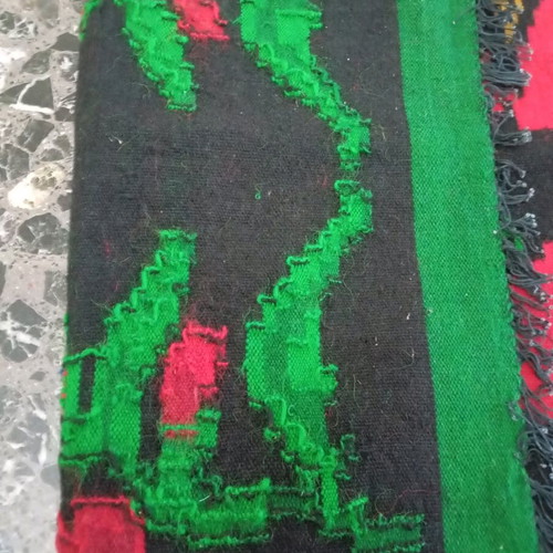 Wool wall hanging new, handwoven with fringes 2.00×0.80m