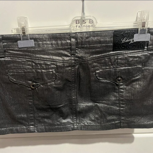 Edward Jeans skirt like new, gray silver, size L slim fit