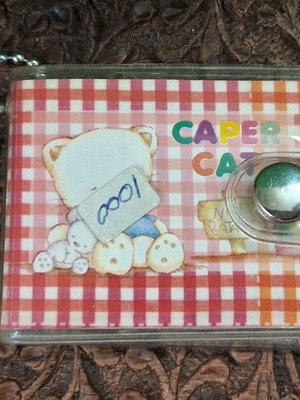 Caper Cat 1991 miniature keychain index like new, set of 3