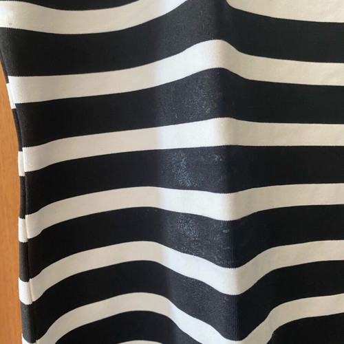 Vogue striped tank top used with crystals, black and white, size S