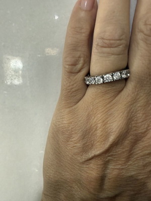 Silver zirconia full eternity ring