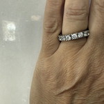 Silver ring with zirconia