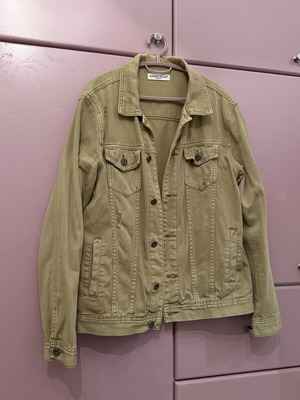 Jean jacket like new oil shade with frayed effect size L