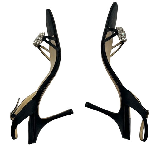 Jimmy Choo diamond satin heels size 40, black