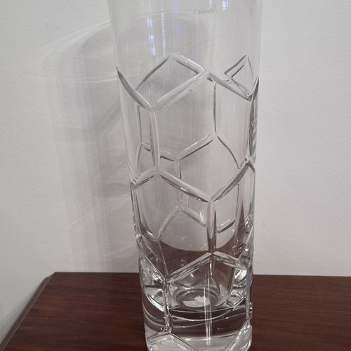 Christofle crystal vase 40 cm new with box