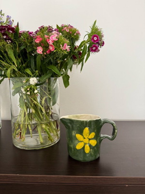 Handmade ceramic small pitcher new