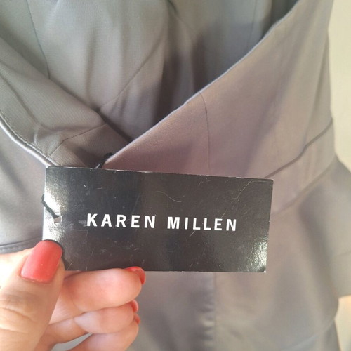Karen Millen halter dress new, grey silver, size L