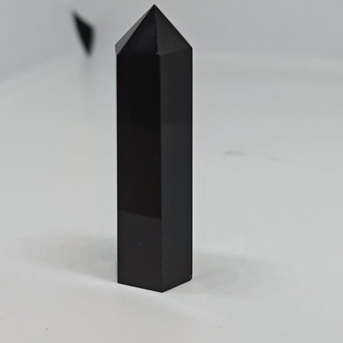 Obsidian decorative obelisk like new, natural black crystal