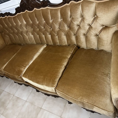 Ludovic style living room set, four-seat sofa, 2 armchairs, 2 chairs