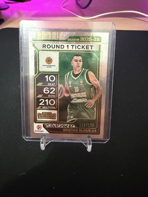 Panini EuroLeague 2026 κάρτα Κώστας Σλούκας σαν καινούργιο, περιορισμένη έκδοση