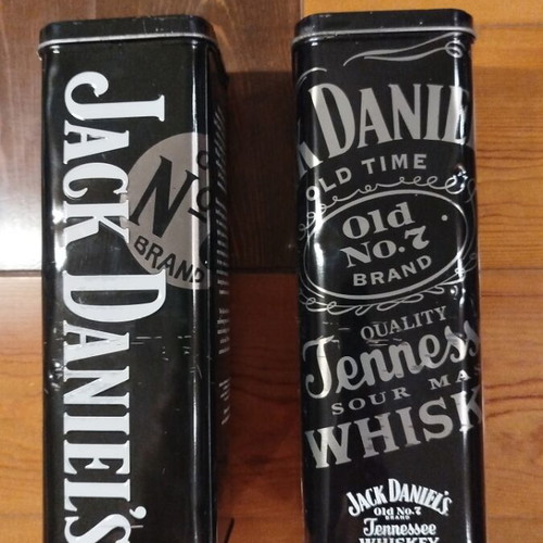 Jack Daniel's Tennessee Whiskey metal collectible boxes, set of 2