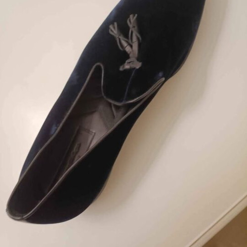 Ermenegildo Zegna men's shoes, black and blue, size 46