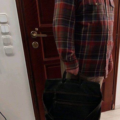 Ανδρική τσάντα χαρτοφύλακας καφέ καινούργια vintage