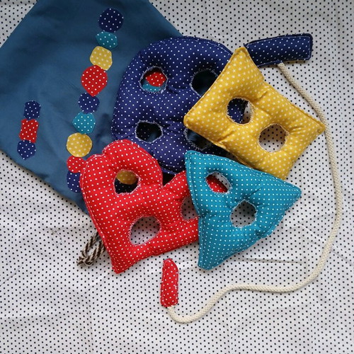Handmade fine motor skills toy new with cotton fabrics