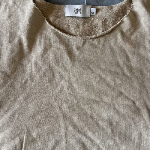 Collectiva Noir sleeveless crop top, beige, size M/L
