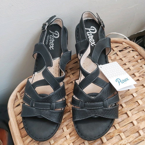 Parex black anatomic sandals new, size 41