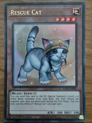 Rescue Cat RA02 κάρτα Yu-Gi-Oh! καινούργια, Near Mint