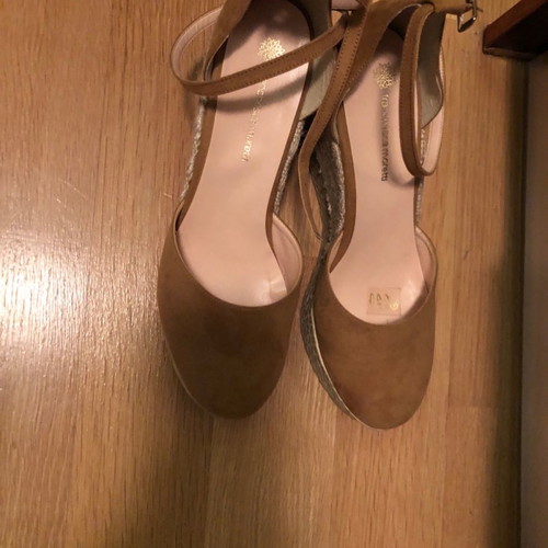 Franchesca Moretti espadrille platforms new, brown, size 40