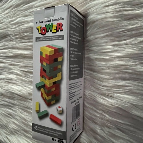 Color Mini Tumblin Tower wooden board game new