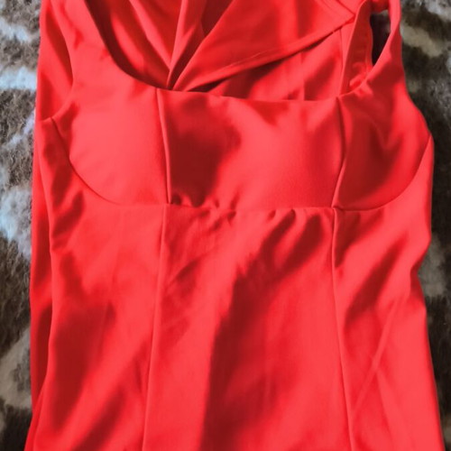 Long red dress new with zipper and Marmalady cups size M