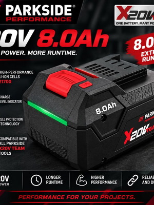 PARKSIDE PERFORMANCE PAPP 208 A1 έξυπνη μπαταρία 20V 8Ah, X20V Team