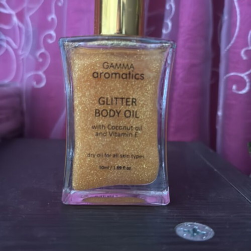 Glitter body oil with coconut and vitamin E, 50ml