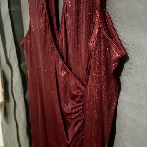 Metallic Red Dress New by Prague