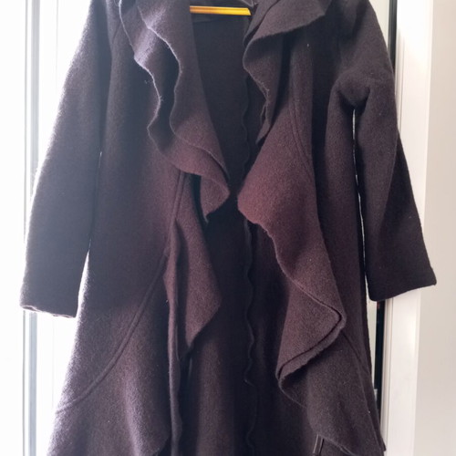 Jacket used, brown with a hole in one spot, size M