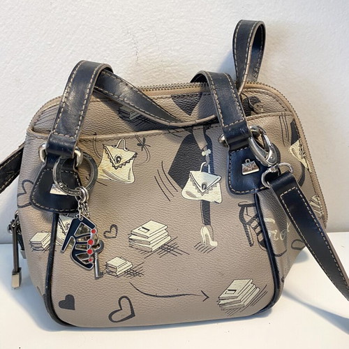 Braccialini handbag, grey and beige