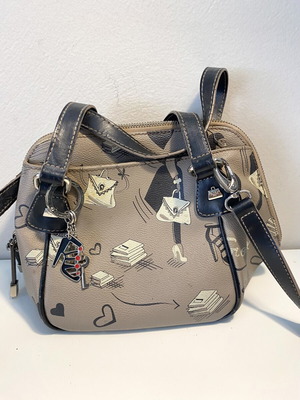 Braccialini handbag, grey and beige