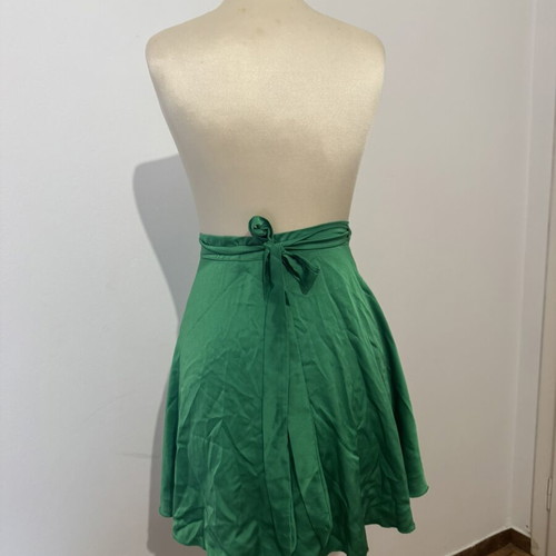 Satin skirt new, green, one size, ties like a pareo