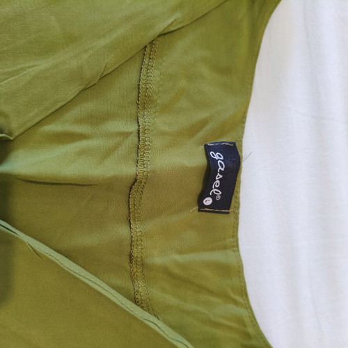 Gasel sleeveless crop top size L new, olive green