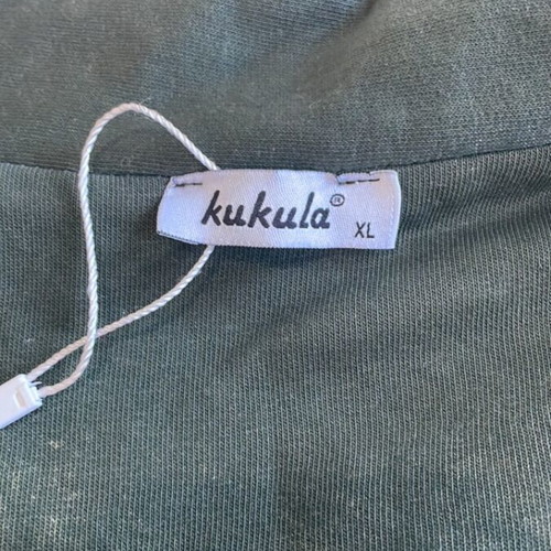 Women's jacket with elastic waist like new, faded dark green-khaki