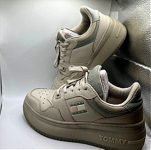 Tommy Hilfiger Tjw Retro Basket Flatforms Sneakers, μπεζ χρώμα, μέγεθος: 38
