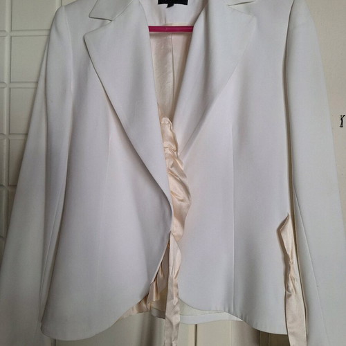 Lucille white short jacket with beige details like new