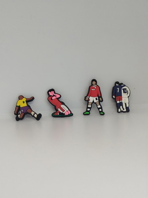 Charms for Crocs new, football design, set of 4
