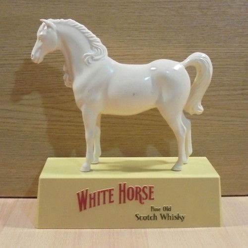 White Horse Scotch Whisky old promotional plastic statue used
