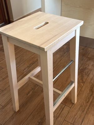 IKEA NILSOLLE bar stool birch 74cm like new, set of 3