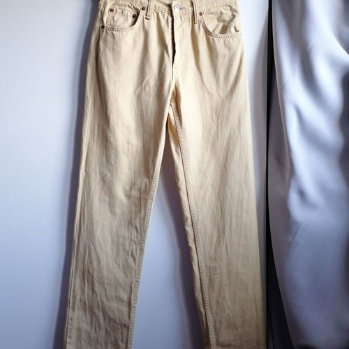 Levi's 501 men's vintage jeans W30L34 like new, light yellow