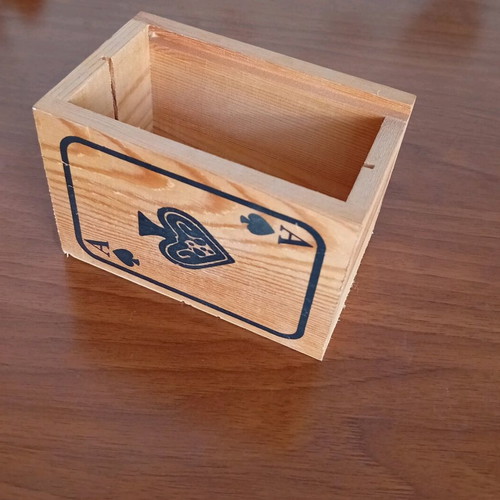 Wooden storage box handmade with removable lid new